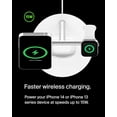 thumbnail image 3 of Belkin MagSafe Charger, 3-in-1 Wireless Charging Stand, 2ND GEN, 33% Faster for Apple Watch, iPhone 16, iPhone 15, iPhone 14 Series, AirPods - MagSafe Charging Station for Multiple Devices - White, 3 of 10