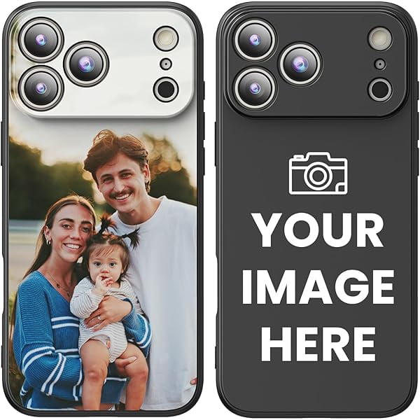 wonima11 Custom Phone Case for iPhone 17,17 Air,17 Pro,17 Pro Max,16 15 14 13 12 11,Personalized Printed Design Shockproof Duty Protection, Friend Family Birthday Gift, Made in USA (Black)