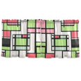 thumbnail image 7 of Yayeee Kitchen Curtains Tier Set of 2 Light Filtering 57"x36" Over Sink Window Panels, Green Abstract Geometric, 7 of 7