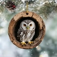 thumbnail image 6 of geerera 2D Acrylic Owl Ornament, Tree Hole Animals Christmas Decor, Hanging Holiday Pendant, for Christmas Tree Holiday Party Gifts Decoration, 6 of 9
