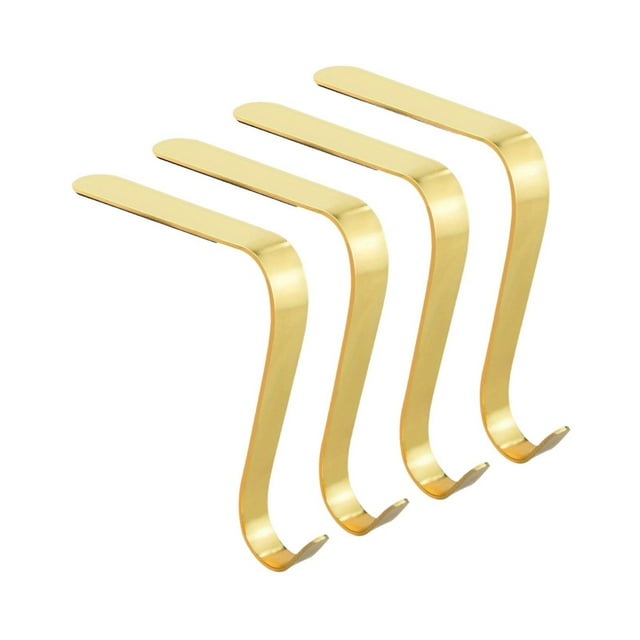 Soportes para Medias Navideñas perfecl Ganchos Colgantes de Metal Oro