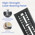thumbnail image 2 of 4x14 Inches B Pack Heavy Duty Walkable Floor Register Easy Adjust Air Supply Lever Floor Vents - Seattle Design - Vent Cover for Home Floor - Matte Black, 2 of 7