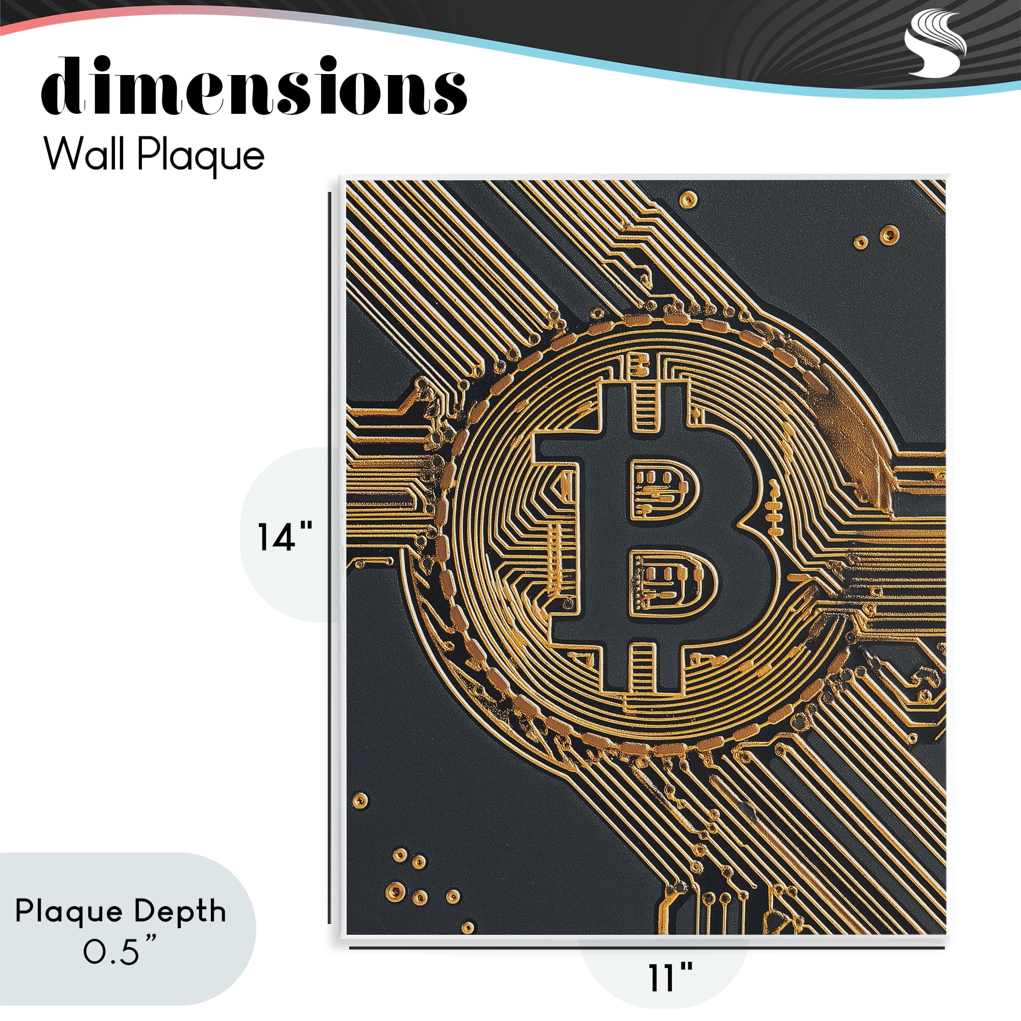 Stupell Industries Web Of Wealth Circuits Wall Plaque Art, design by Svetlana Aleynikova