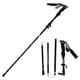 thumbnail image 1 of GOOHOCHY Bastón de trekking ultraligero de aleación de aluminio plegable multisección para montañismo (negro), 1 of 8