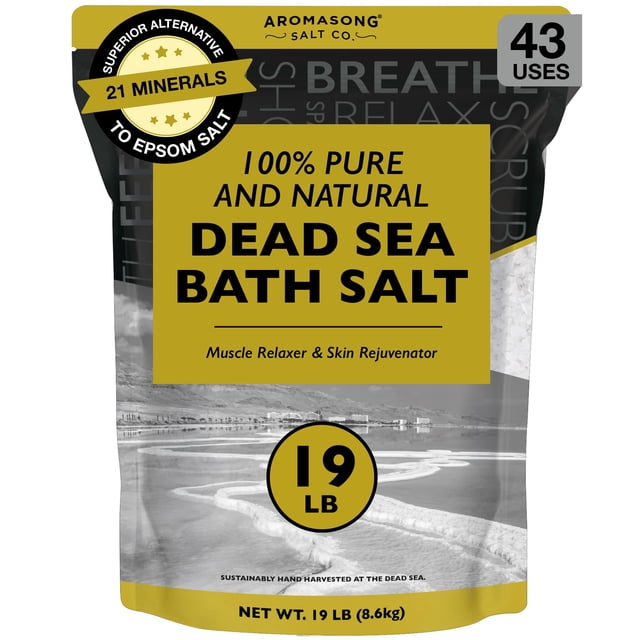Sal de baño Aromasong Dead Sea, 8,6 kg, grano fino, 100% pura