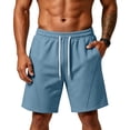 thumbnail image 3 of BRANROY Men's Air Layer Athletic Shorts - Relaxed Fit Gym Shorts for Men with Pockets, Drawstring Elastic Waist, Perfect for Training and Beach,Royal Blue M, 3 of 9