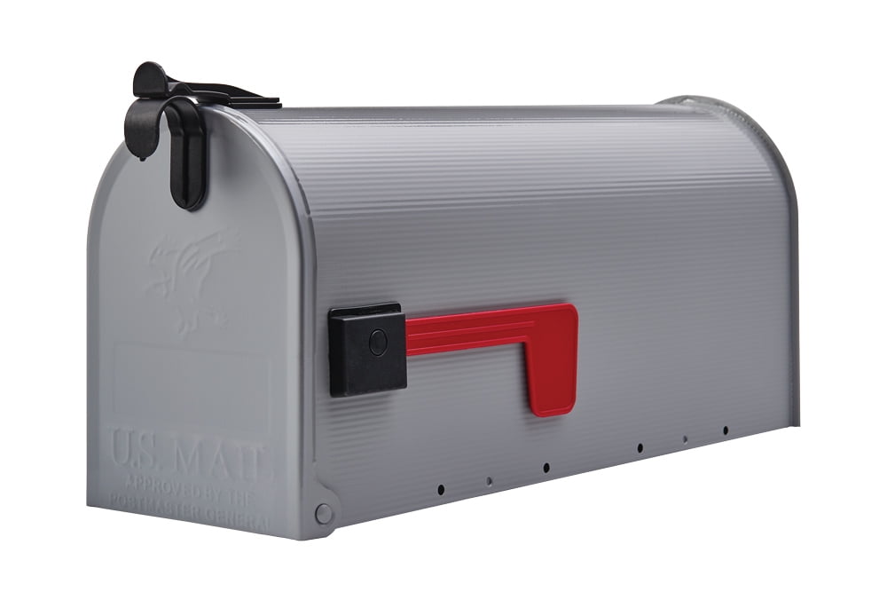 Gibraltar Mailboxes Millstone Medium, Steel, Post Mount Mailbox, Gray
