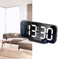 thumbnail image 1 of Digital Alarm Clock, 6.7 Inch LED Mirror Clock, LED Clock For Bedroom, Modern Mirror Desk Wall Clock, Electronic Desktop Clock With 3 Adjustable Brightness, 12/24H Display, 1 of 8