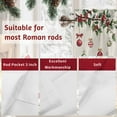 thumbnail image 7 of Valance Curtains for Kitchen Windows Retro Christmas Trees Snowman ElkRod Pocket Valance Xmas Balls on LinenShort Window Curtain Topper for Bedroom Living Room Bathroom 42x12in, 7 of 7