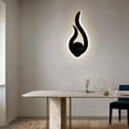 thumbnail image 4 of Aplique de pared para interior de 10 W, moderno aplique LED de pared, 30 cm de altura, forma de llama, luz nocturna de pared, para salón, pasillo, dormitorio, 220 V (blanco cálido), 4 of 4