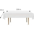 thumbnail image 2 of DecorRack 2 Rectangular Tablecloths -BPA- Free Plastic, 54 x 108 inch, White (2 Pack), 2 of 6