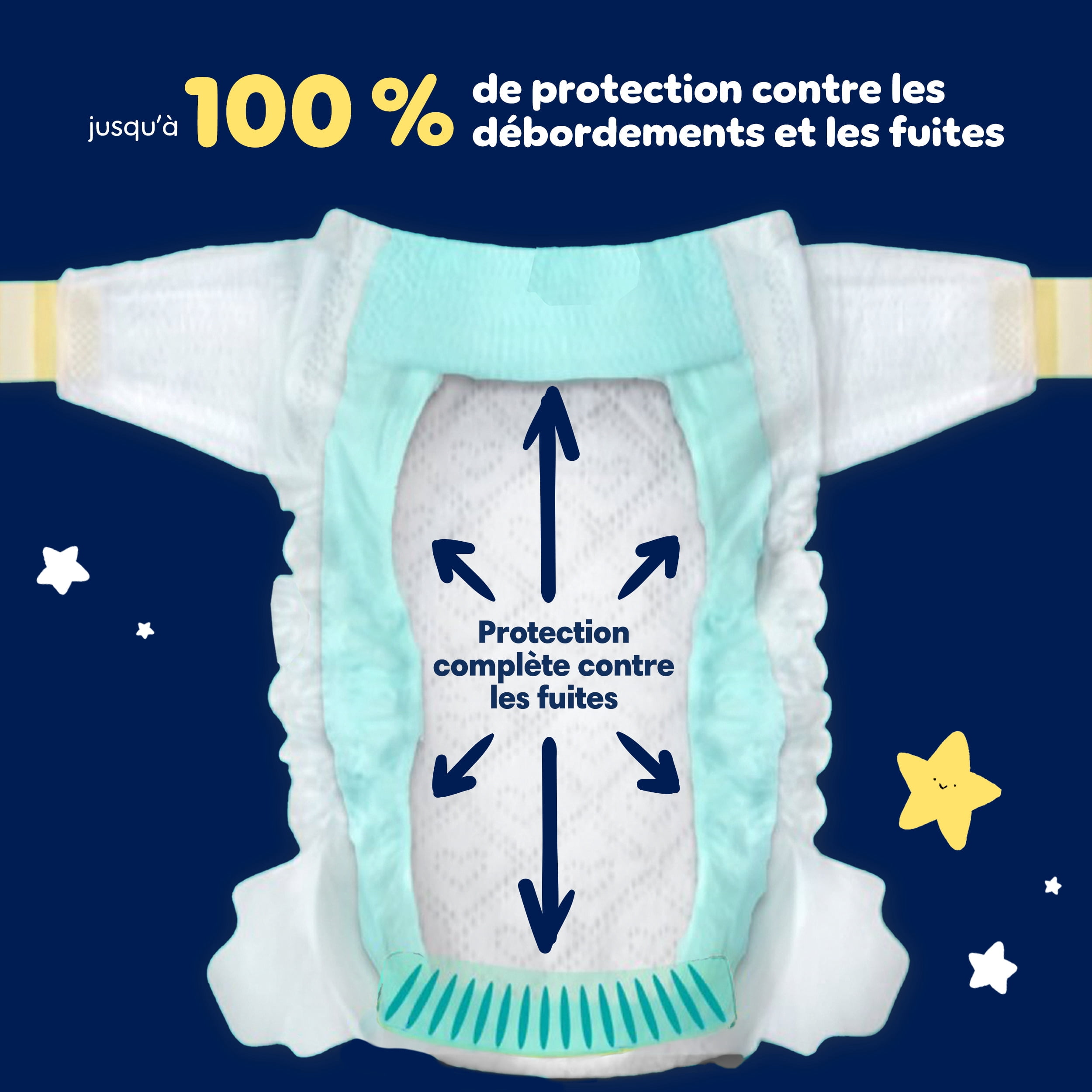 ZZZ Overnight Diapers, Size 6 (35+ lbs), Nighttime Protection Disposable Baby Diaper