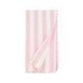 thumbnail image 3 of Fennco Styles Striped Whipstitch with Tiny Pom Pom Design Cloth Napkins 20" W X 20" L, Set of 4 - Pink Cotton Dinner Napkins for Dining Table Décor, Banquets, Holidays and Special Events, 3 of 4
