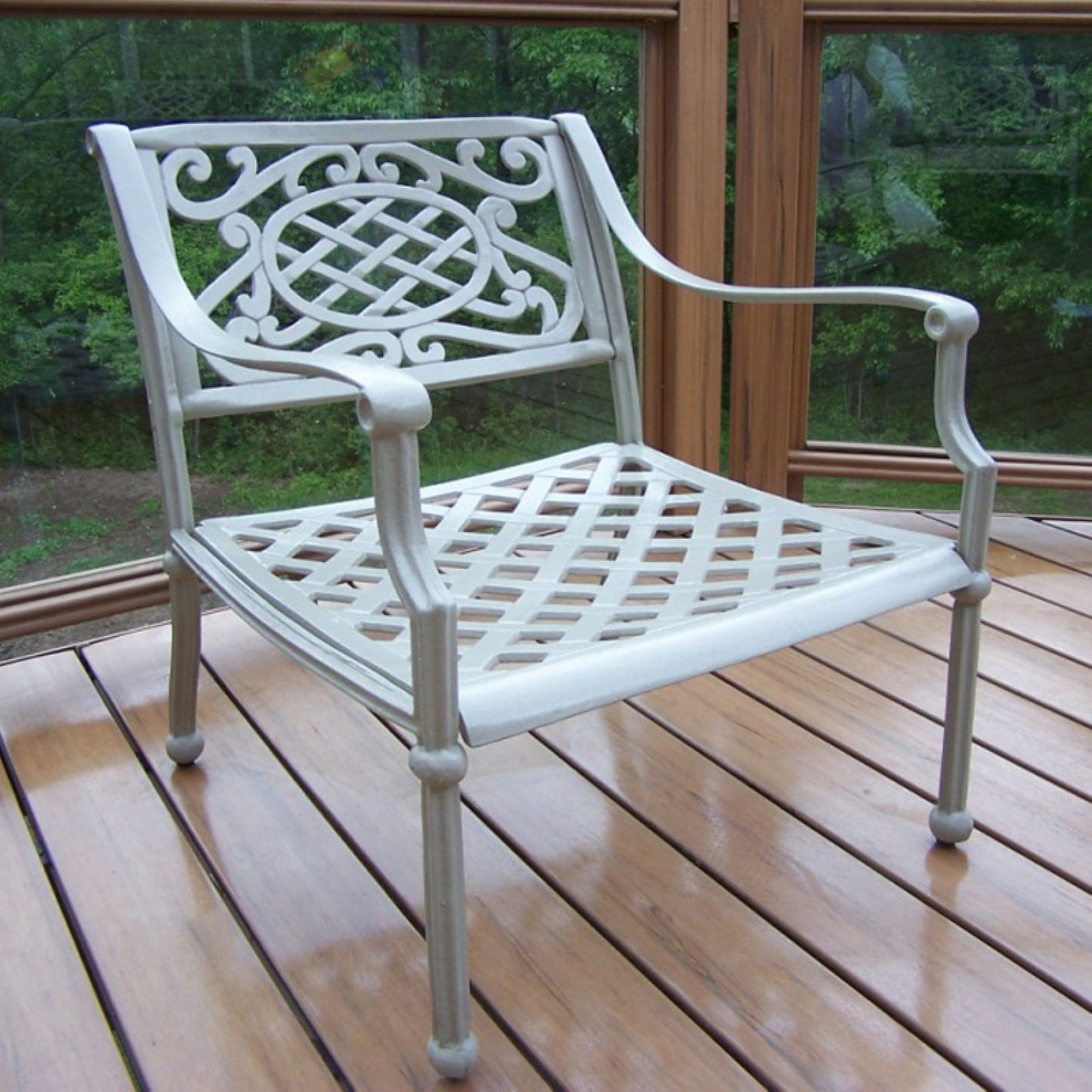 Oakland Living Cast Aluminum Arm Chair Beach Sand