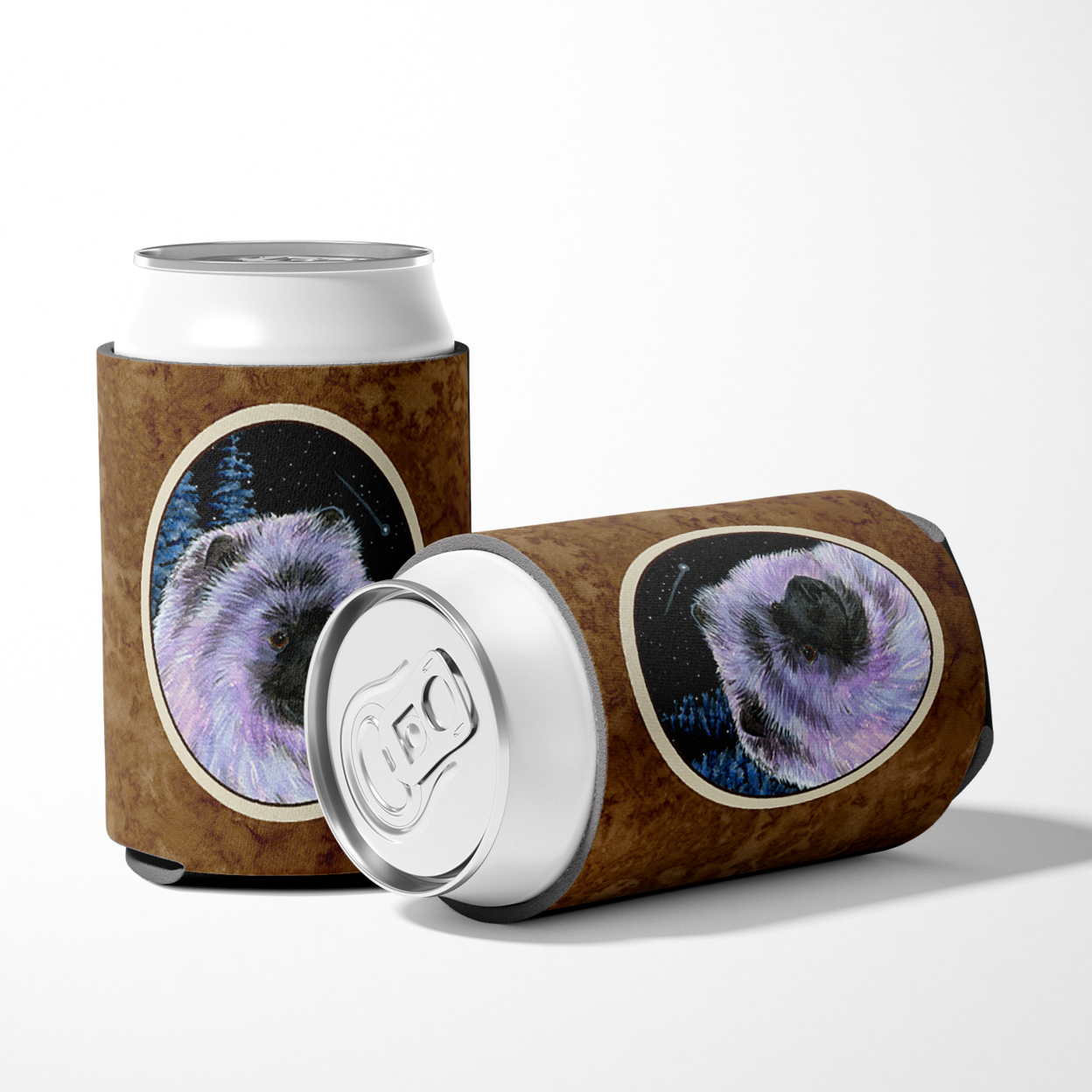 Carolines Treasures SS8412CC Starry Night Keeshond Can or Bottle Hugger Can Hugger multicolor