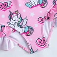 thumbnail image 5 of NIEWTR Toddler Baby Girl Swimsuit Long Sleeve Dot Print Zipper Swimwear Cute Kids Girl Ruffle Swimming Sunsuit Swimwear Beach Bathing Suit for Summer Vacation 18-24 Months Pink, 5 of 7