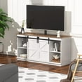 thumbnail image 2 of Farmhouse TV Stand for Televisions up to , Sliding Barn Doors and Storage Cabinets, Console Table and Media Furniture for Living Room, 2 of 9