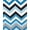 Blue, Pattern 2, variant on ODIKA 4' x 6' Machine Washable Non-Slip Area Rug, Chevron Chevron High Traffic Rug, Blue, 367244
