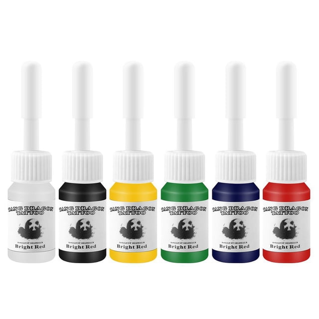 Ensemble Professionnel le Plus Tendance de 6 Pcs/ensemble, Ensemble de Pigments d'Encre pour Tatouage Multicolores, Trousses, Bouteilles 5 ml Multicolores