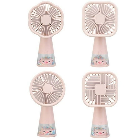 

Saekor Desktop Handheld Small Fan with Night Light Portable 3 Speed Control Pink