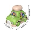 thumbnail image 3 of Green Multifunction Inertia Car Toy For Kids With Rotating Gears Storage Compartment Early Learning Developmental Activity Push Vehicle Size 4.33 Inches Weight 0.22 Lb, 3 of 8