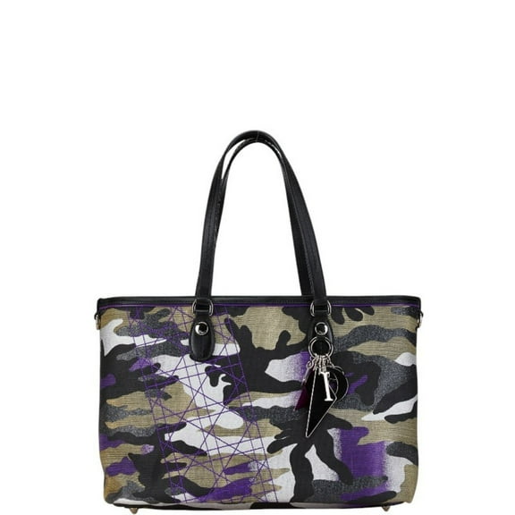 Pre-Owned Christian Dior Dior Anselm Lyle Camouflage Tote Bag in Black, Purple, and... (Good)