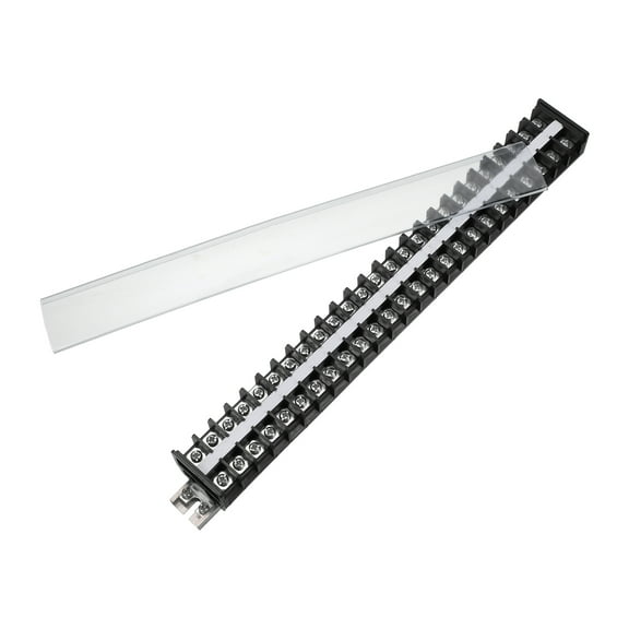1 Pcs Barrier Terminal Strip Block 660V 30A Dual Rows 25 Positions Rail Base Screw Connector(The Shell is Made of Flame Retardant and Heat Resistant Material)