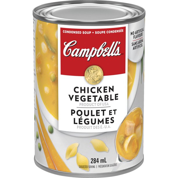 Soupe condensée au poulet et légumes de Campbell's 284 ml