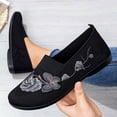 thumbnail image 4 of Women's Breathable Mesh Shoes Casual Trendy Flower Embroidery Shoes Slip-On Soft Sole Non-Slip Shoes Mesh Bottom Shallow Mouth Walking Shoes, 4 of 10