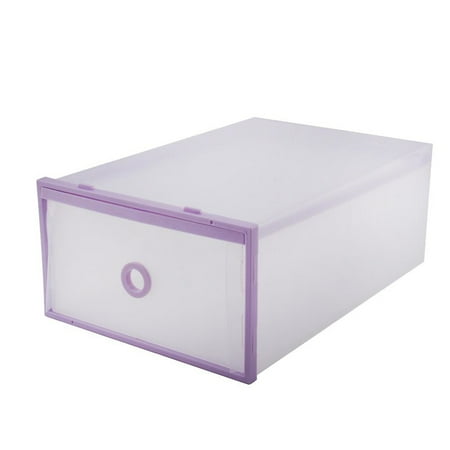 5 Storage Boxes Foldable Shoe Box Organizer Bag 5 Storage Boxes Foldable Shoe Box Organizer Bag Double Plastic Purple