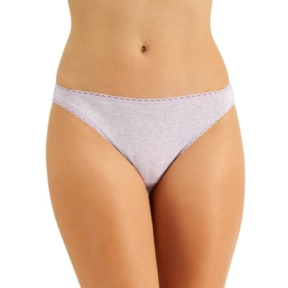 Charter Club Women’s Everyday Cotton Bikini Underwear, Amethyst, Large