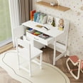 thumbnail image 2 of Gymax Kids Study Desk & Chair Set w/Chair 2 Storage Cabinets Drawer 4 Book Sorters, 2 of 9