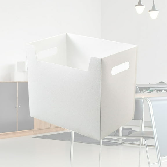 Raindrops  2 PCS File Storage Box Containers Folder Boxes Office White