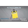 thumbnail image 2 of 10 Mini Carry-on Luggage Tags Pack - Flip open cover, ID Sticker - Yellow, 2 of 5