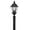 Black, variant on Hinkley Lighting - Three Light Post Top/ Pier Mount - Outdoor - Edgewater - 3