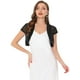 thumbnail image 1 of Bolero Satén Allegra K Cap Sleeve Negro L, 1 of 5