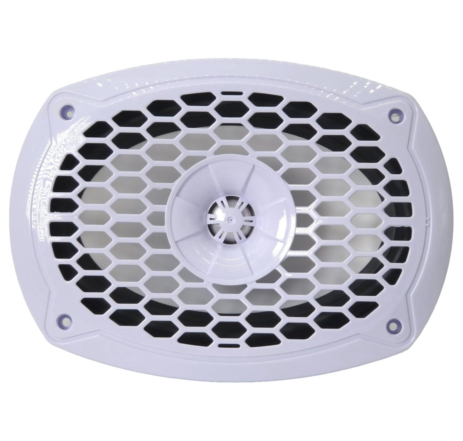 WZ69MW 6x9-Inch 2-Way Marine Speaker, 1200W Max, 4 Ohms, 20oz Magnet, White Injection Cone with Rubber Edge for Boats and Outdoor Audio (2 Speakers)