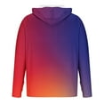 thumbnail image 4 of Men's UPF 50+ Sun Protection Lightweight Hoodie Performance Long Sleeve SPF UV Shirt for Fishing Running Red XL, 4 of 4