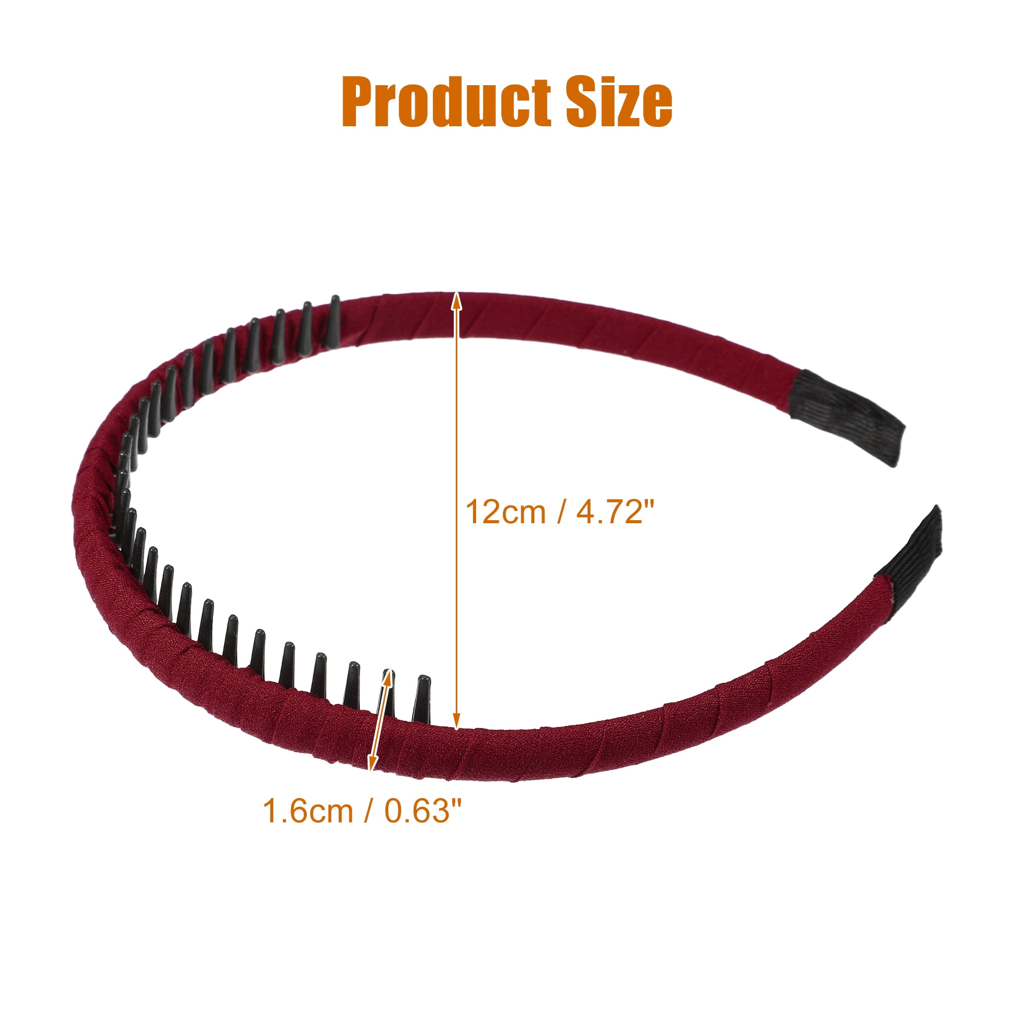 Unique Bargains 4Pcs Women Teeth Comb Headbands Non-Slip Hairbands