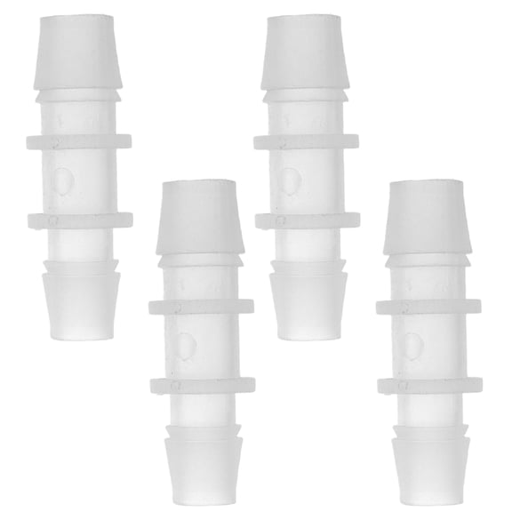 Unique Bargains Vacuum Tubing Connector 7/16" to 3/8" I Shaped Vacuum Tubing Connector Car Plastic Clear 4pcs