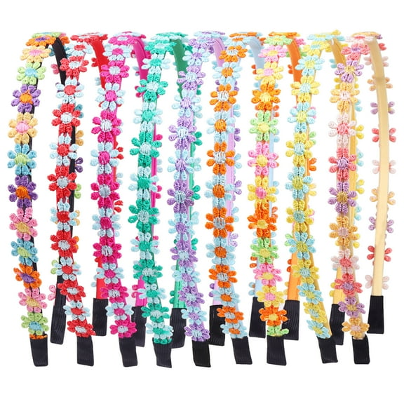 Daisy Headband Embroidery Flower Hair Bands Cute Flowers Hair Accessories for Women Girls Summer Birthday Party Supplies