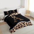 thumbnail image 3 of Castle Fairy Letter Monogrammed Bow A Twin Comforter Sets,Leopard Print Bedding Set, 3 of 8