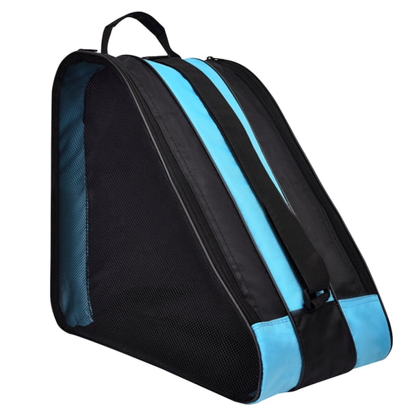 Para Patines Patinaje Sobre Hielo Patines para Mochila Almacenamiento Hombro Y Doble Engrosada (azul)