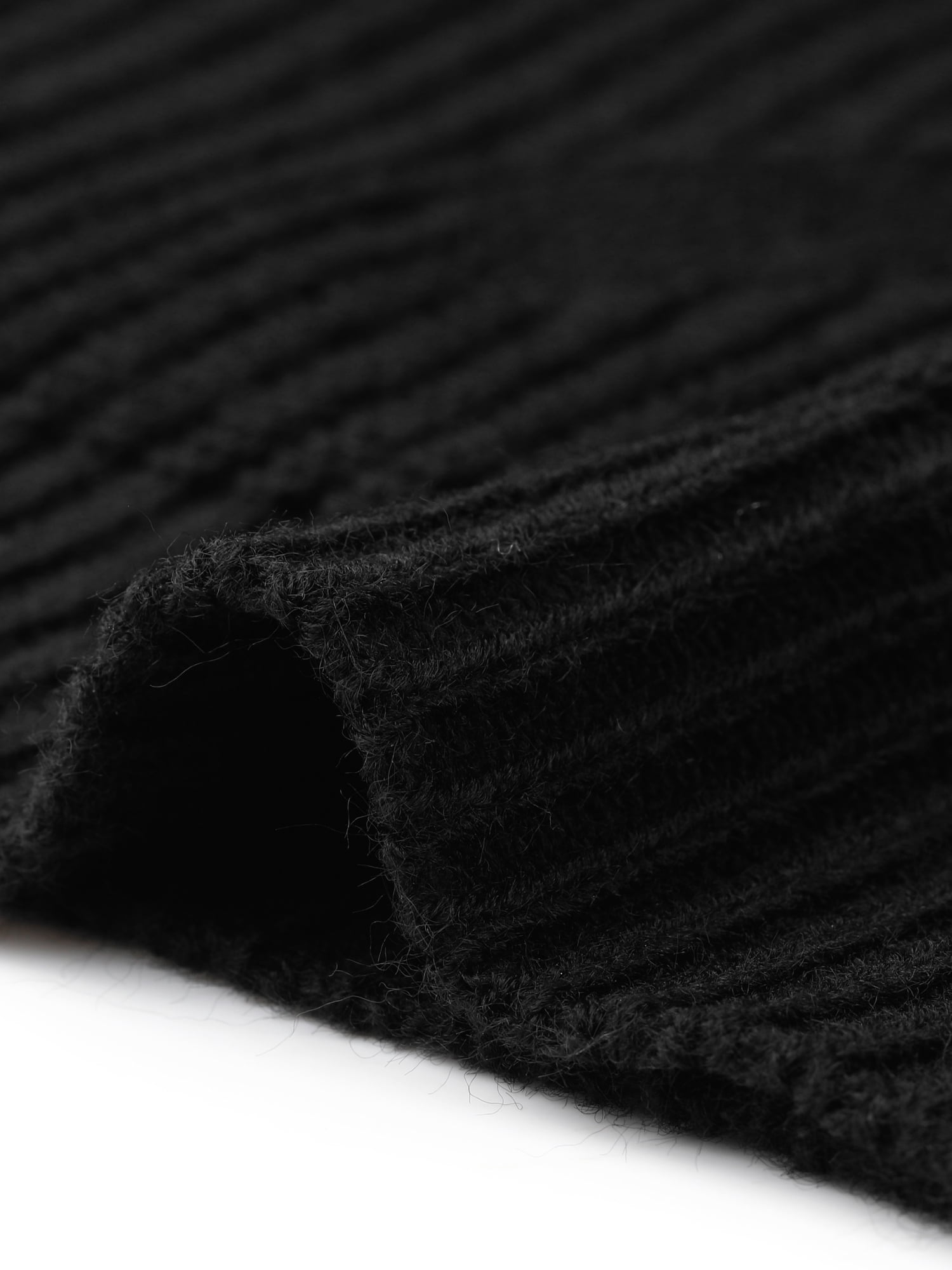 DARING DIVA Women's Plus Turtleneck Long Sleeve Chunky Pullover 2X Black