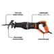 thumbnail image 2 of Black+decker Sierra Sable Eléctrica 7amp (bes301k), 2 of 6