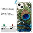 thumbnail image 4 of Peacock Feather Case Compatible with iPhone 14,Aesthetic Art Design TPU Bumper Cover Case, 4 of 6