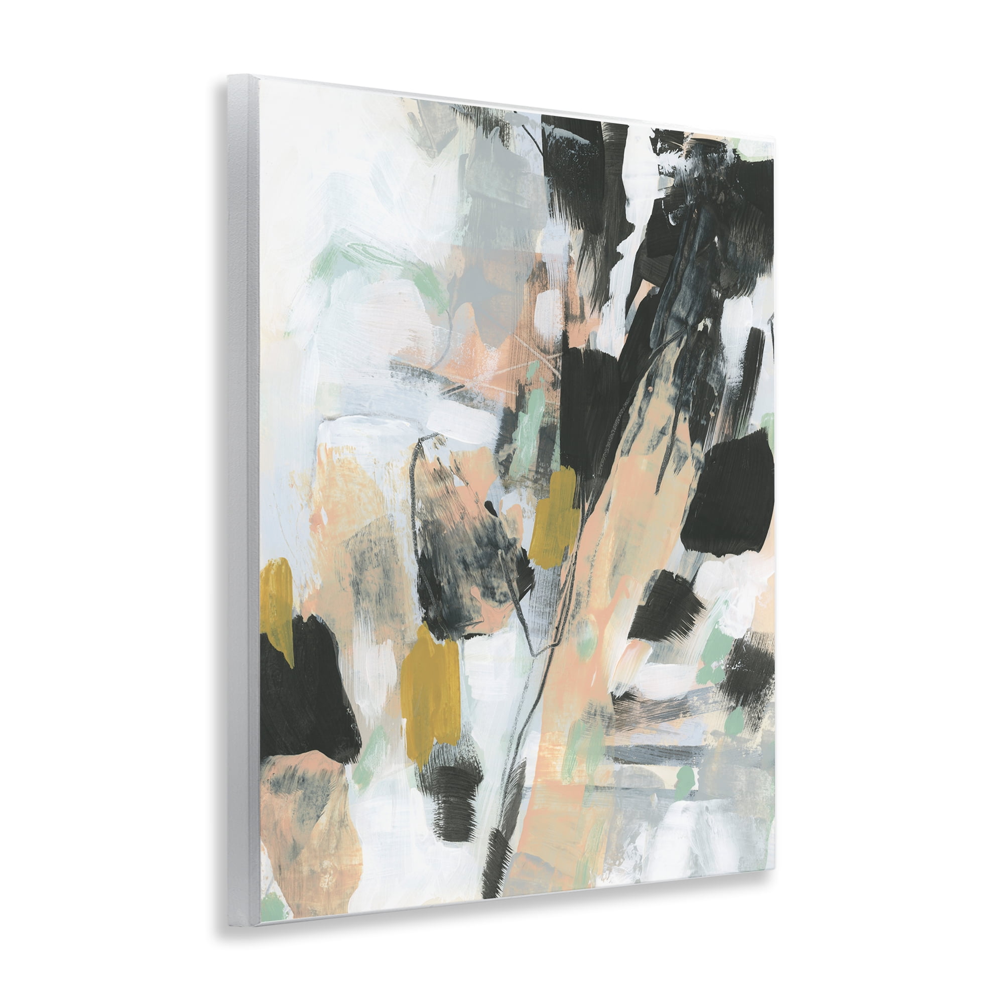 Stupell Industries Abstract Paint Streaks Abstract Painting Unframed Art Print Wall Art, 11 x 14
