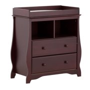 Stork Craft Carrara 2 Drawer Changing Table-Color:Cherry