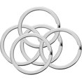 thumbnail image 1 of Flat Key Rings 30 Pieces 1 inches Flat Key Rings Metal Keychain Rings Split Keyrings Flat O Ring for Home Car Office Keys ttachment(Silver), 1 of 8