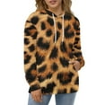 thumbnail image 4 of Animal Printing Leopard Men's Women Vintage 3D Hooded Sweatshirt - All-Season Loose Fit Streetwear, 4 of 6